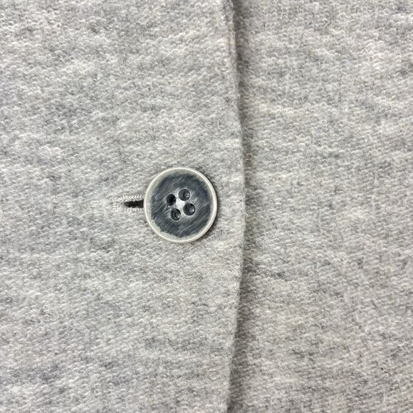 Elliot Lauren Womens Knit Sweater Blazer Grey Size 8 Cotton Single Button Career - Picture 4 of 8